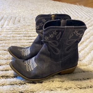 Blue Ankle Cowgirl Boots